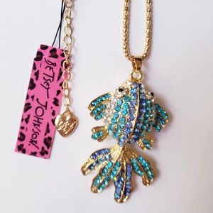 Rhinestone Fish Necklace